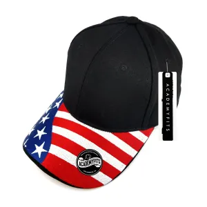 Academy Fits USA Flag Visor Snapback Hat 2014