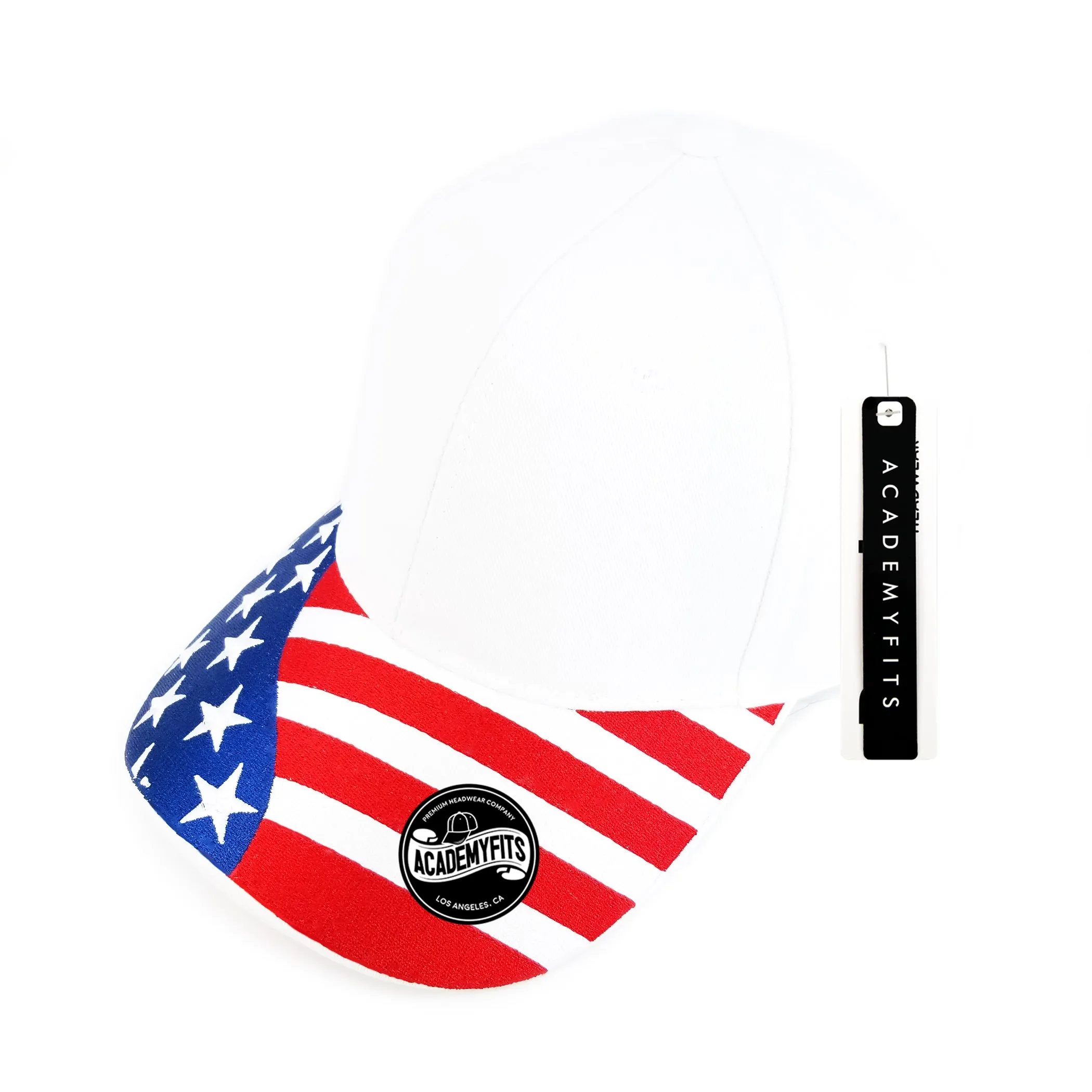 Academy Fits USA Flag Visor Snapback Hat 2014