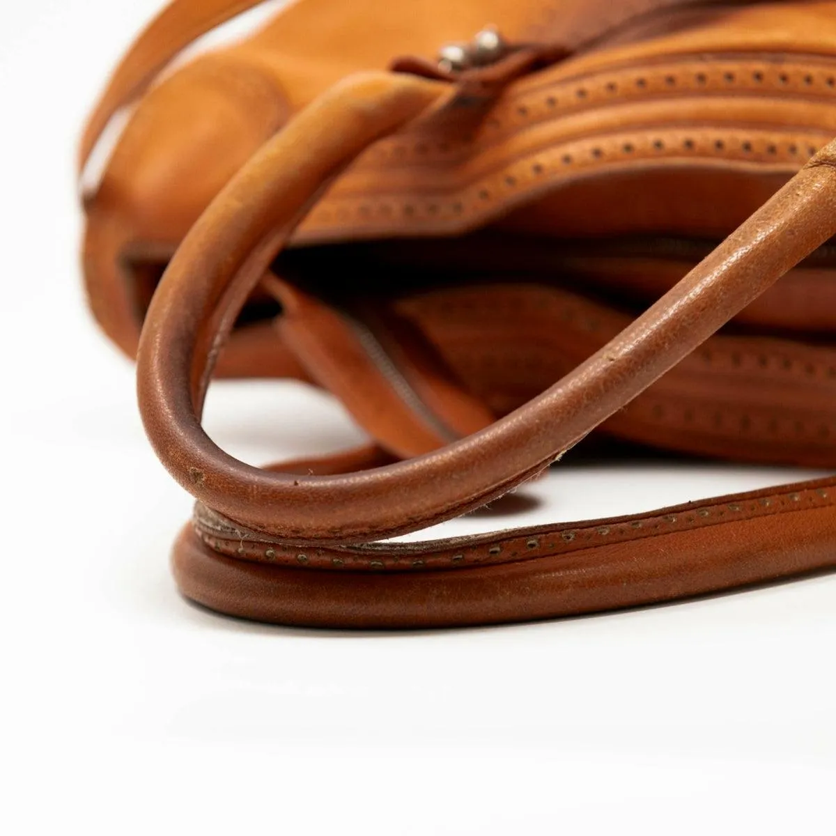 Balenciaga Cognac Motorcycle City Bag