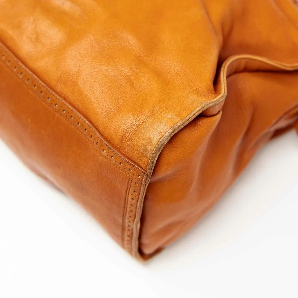 Balenciaga Cognac Motorcycle City Bag