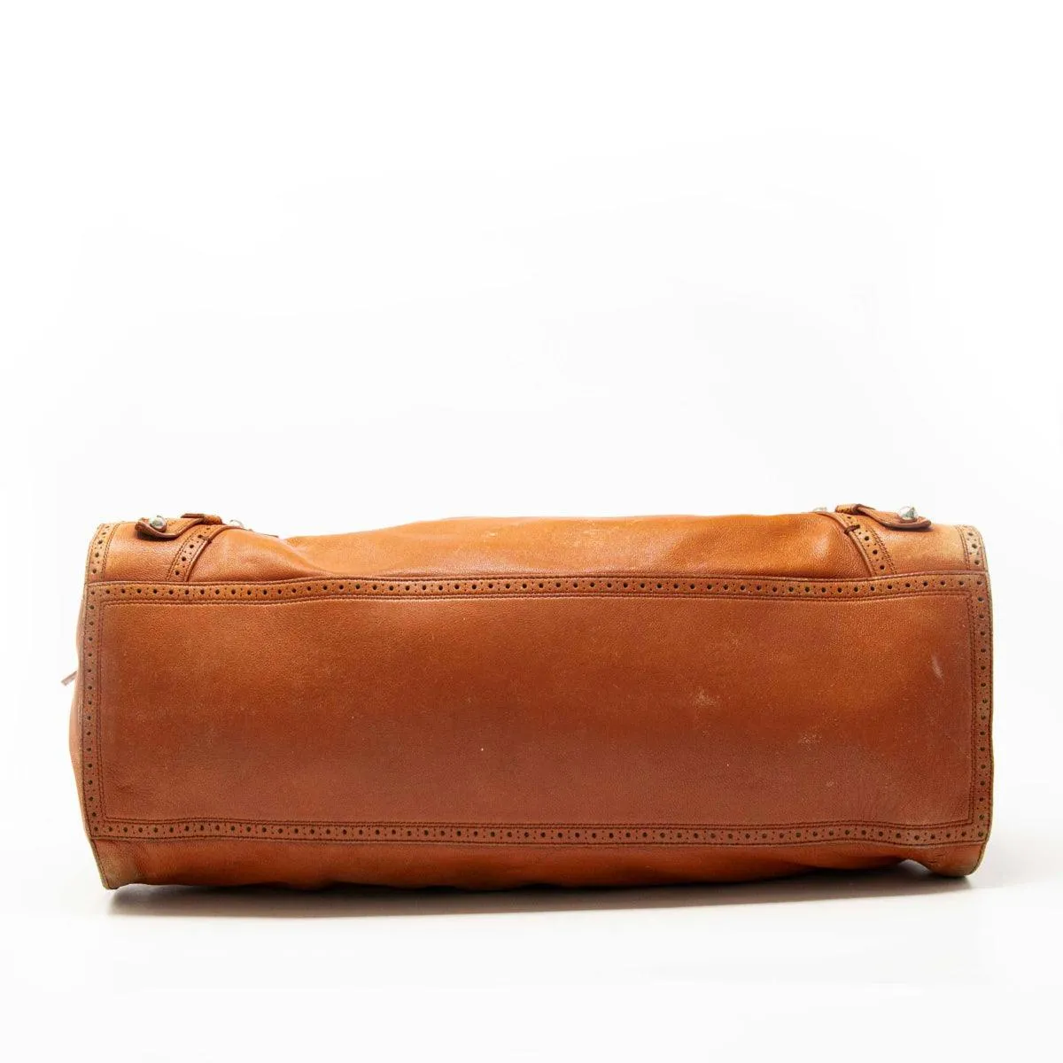 Balenciaga Cognac Motorcycle City Bag