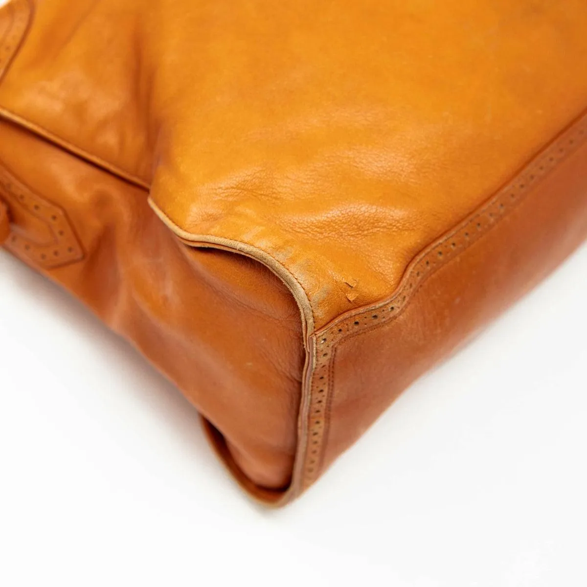 Balenciaga Cognac Motorcycle City Bag