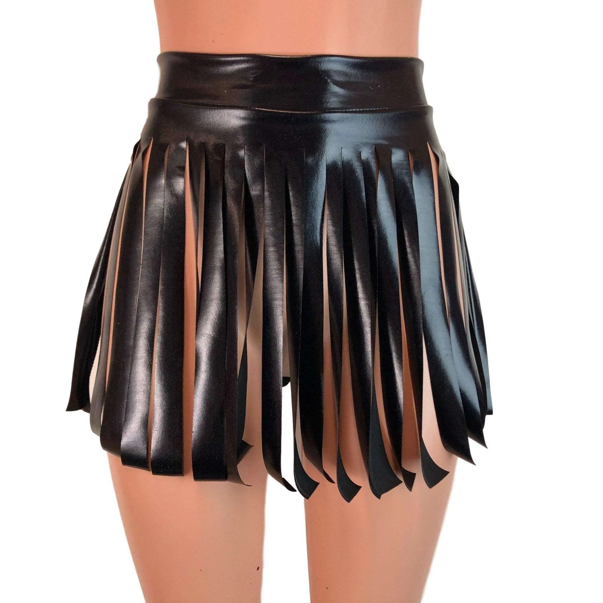 Fringe Skirt - Black Metallic