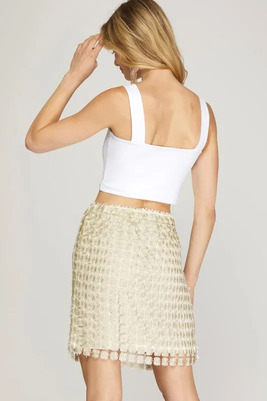 Lurex Crochet Skirt