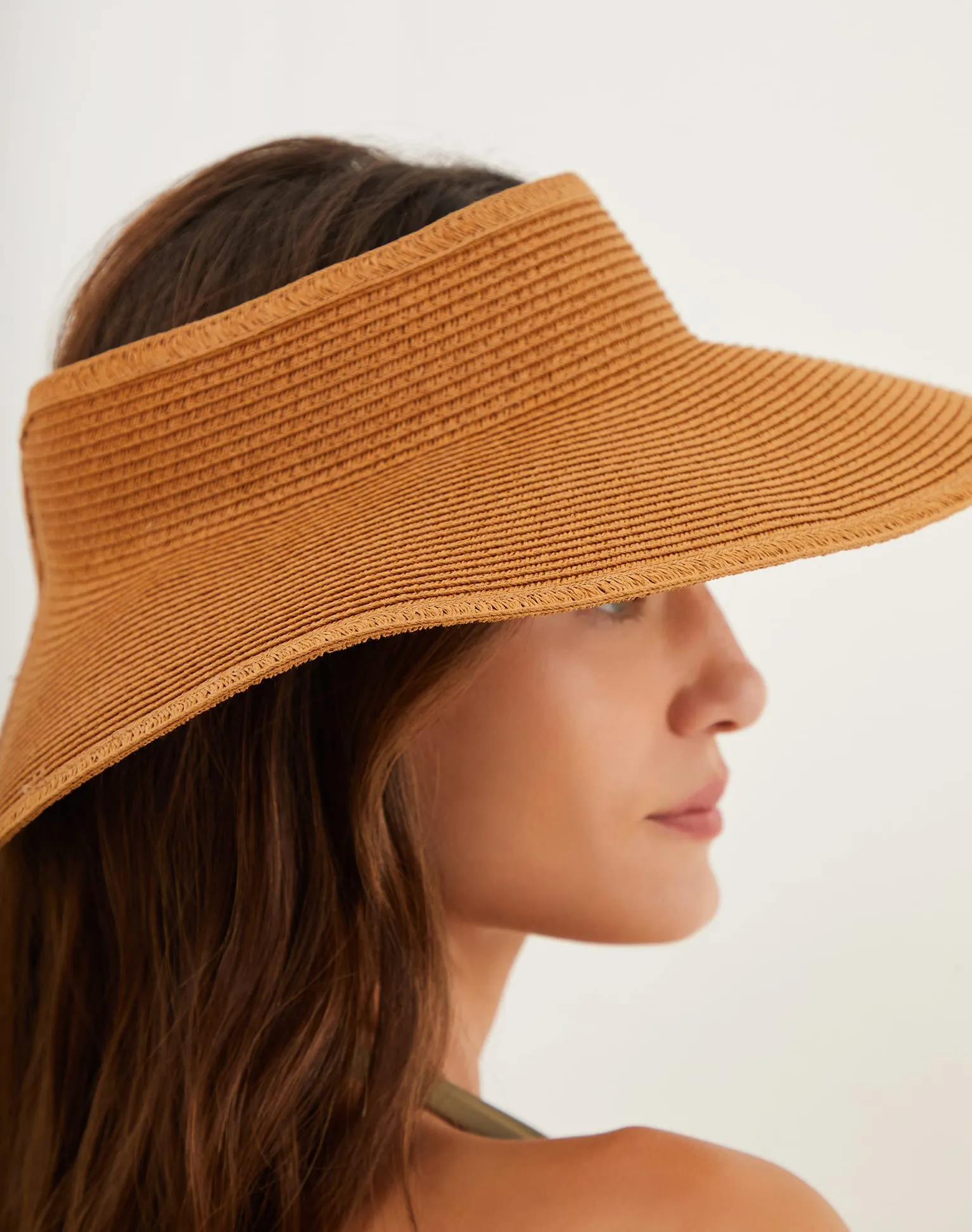 Straw Visor - Red