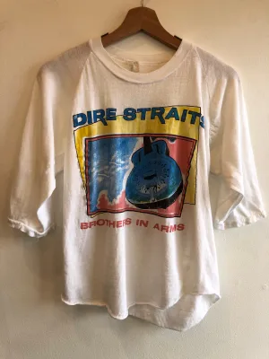Vintage Dire Straights Brothers In Arms 1985 Tour T-Shirt